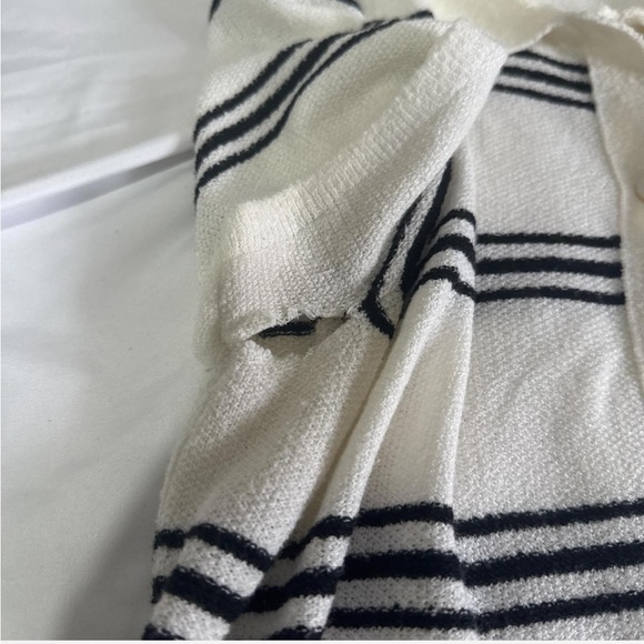 Madewell Cream with black Striped Button Down Shirt - Picture 3 of 5
